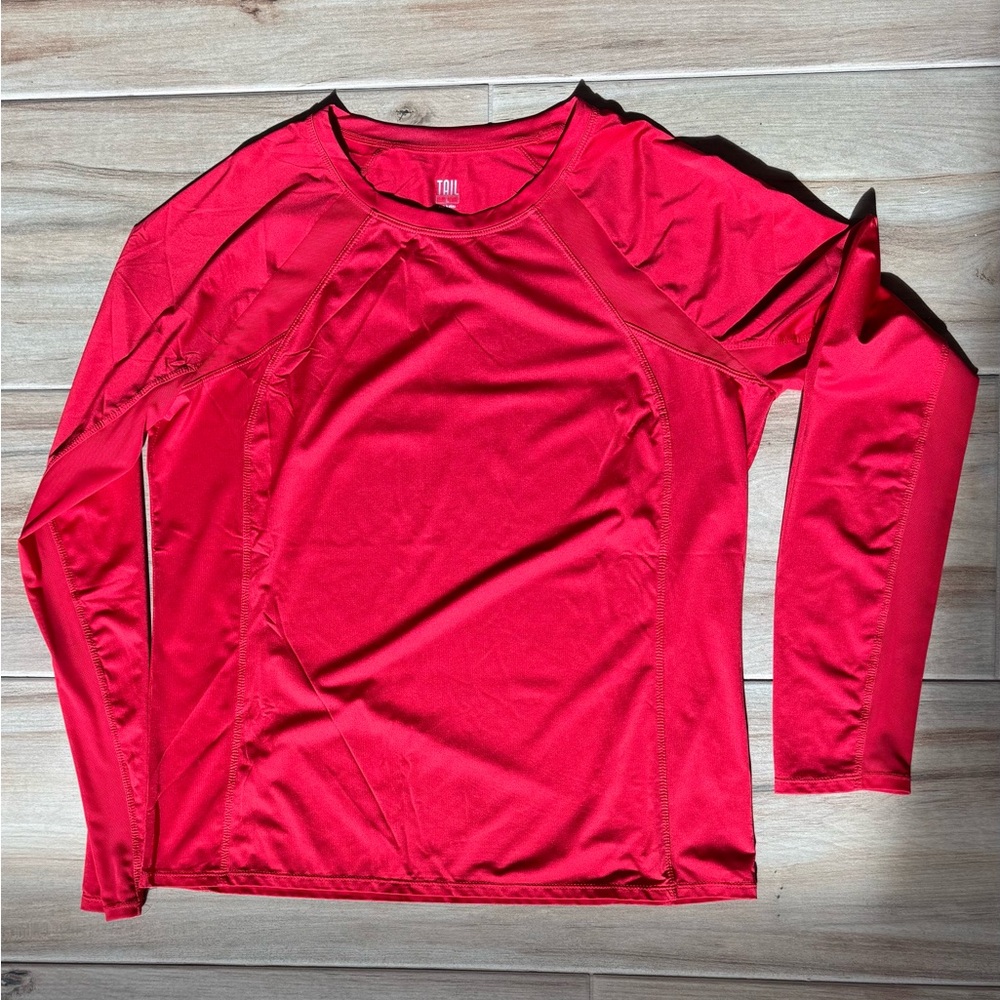 Tail Activewear Red Long Sleeve Athletic Shirt